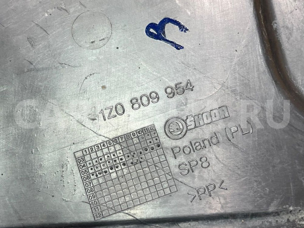 Локер передний правый Skoda Octavia II (2004—2009) Skoda Octavia оригинальный номер 1Z0809954B